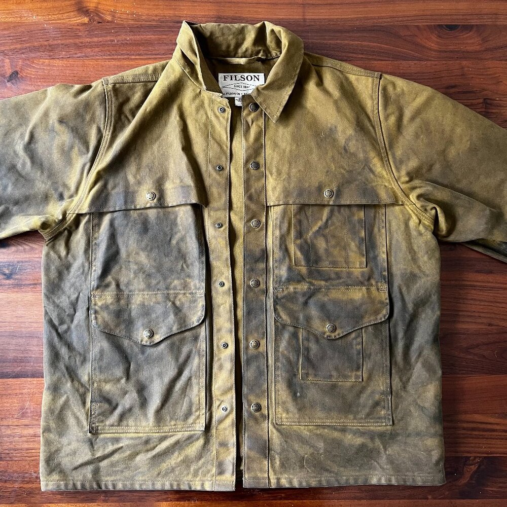 Men's Filson tin cloth jacket large (unlined)